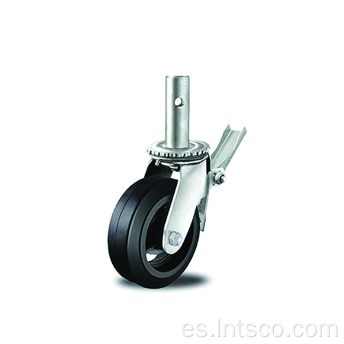 Caucho de alta resistencia en las ruedas de andamios de hierro